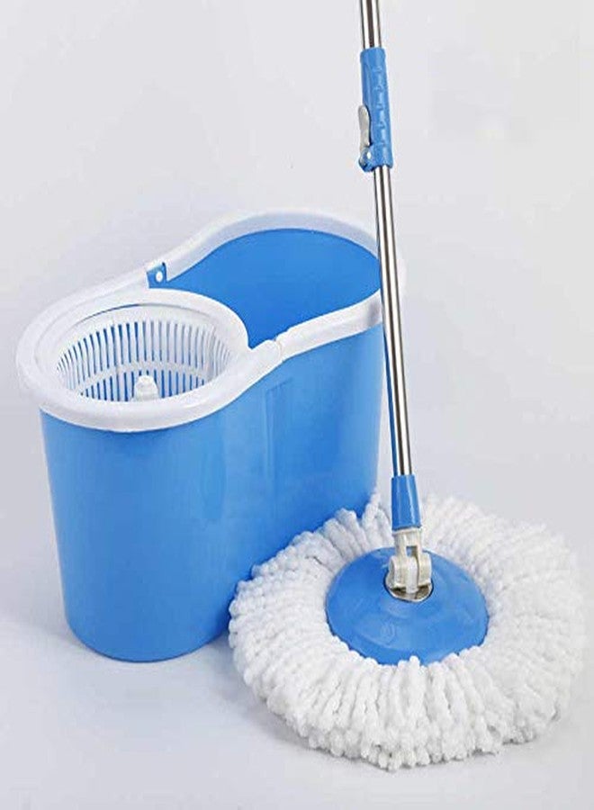 VRCT Spin Mop Wringer Bucket Set - for Home Kitchen Floor Cleaning - Wet/Dry Usage on Hardwood & Tile - Upgraded Self-Balanced Easy Press System with Washable Microfiber Mops Heads - Image 1